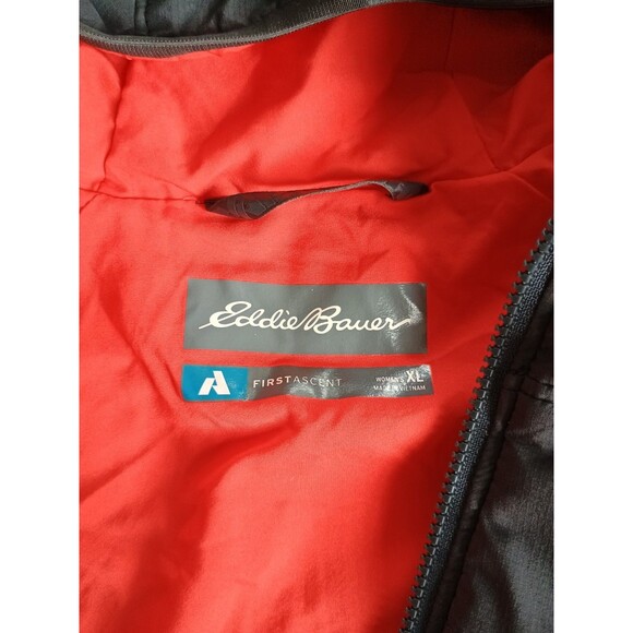 Eddie Bauer First Ascent Jacket Women's XL Ignite Flux Hooded Gray Orange Coat - Picture 8 of 11